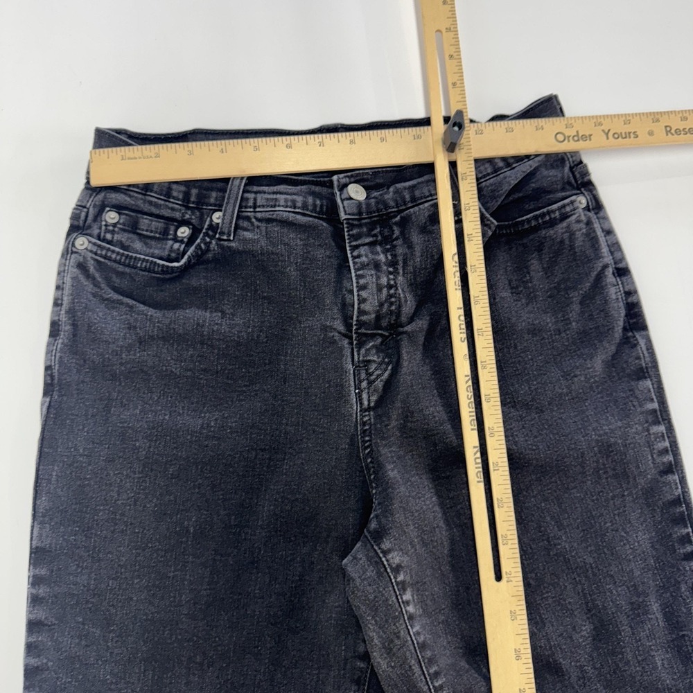 Levis 512 Jeans Womens 14 Medium Black Denim Perfectly Slimming Bootcut Stretch‎ - Picture 6 of 8